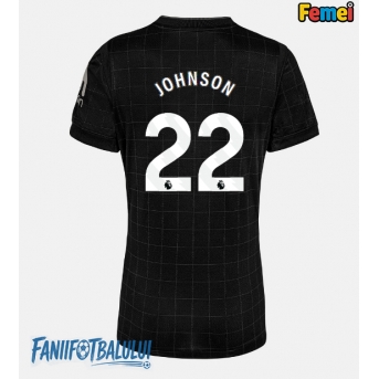 Tottenham Hotspur Brennan Johnson #22 Tricou Fotbal Replică 2025-26 Femei Deplasare